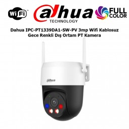 Dahua IPC-PT1339DA1-SW-PV 3mp Wifi Kablosuz Gece Renkli Dış Ortam PT Kamera